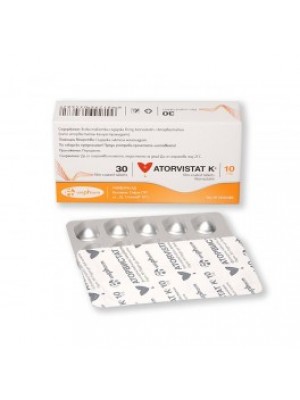 ATORVISTAT K 10 mg. 30 tablets