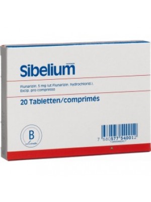 SIBELIUM 5 mg. 20 capsules