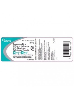 Buprenorphine 8 mg. 7 tablets