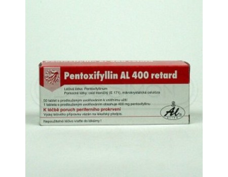 Pentoxifyllin 400 mg. 20 tablets