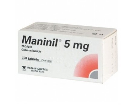 Maninil 5 mg. 120 tablets