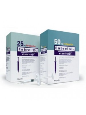Enbrel solution for injection 50 mg. 4 vials