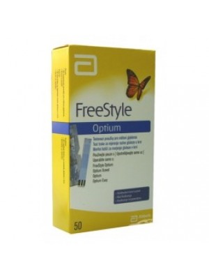 OPTIUM. 50 test strips