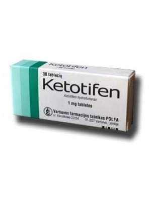 Ketotifen 1mg. 30 tablets