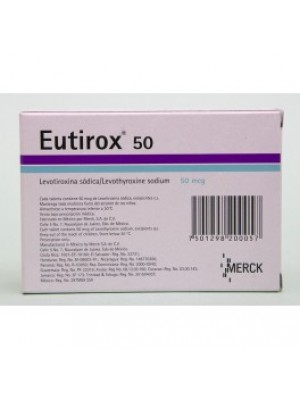 EUTIROX 50 mcg. 100 tablets