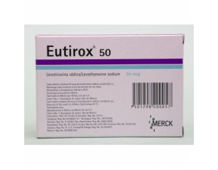 EUTIROX 50 mcg. 100 tablets