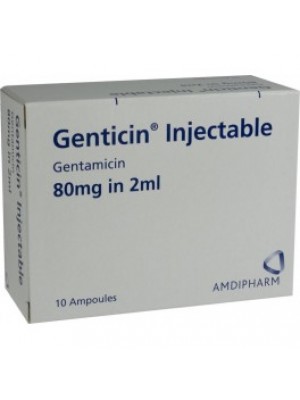Gentamicin 80 mg. 10 ampoules