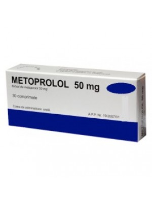 Metoprolol 50 mg. 28 tablets