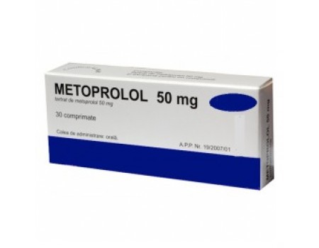 Metoprolol 50 mg. 28 tablets