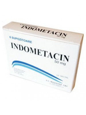 Indometacin 50 mg. 6 suppositories