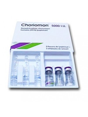 CHORIOMON 5000 IU. 3 ampoules