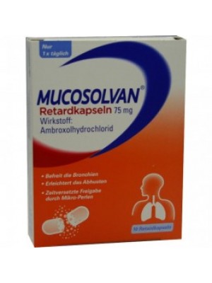 Mucosolvan 75 mg. 10 capsules