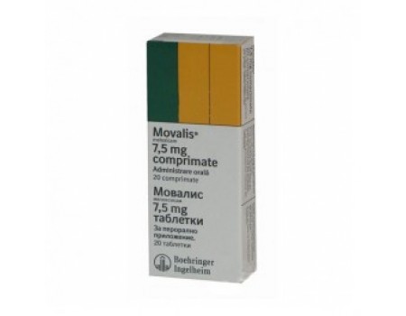 MOVALIS 7.5 mg. 20 tablets