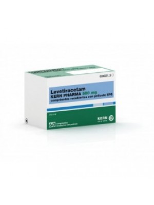 Levetiracetam 500 mg. 30 tablets