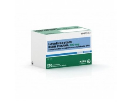 Levetiracetam 500 mg. 30 tablets