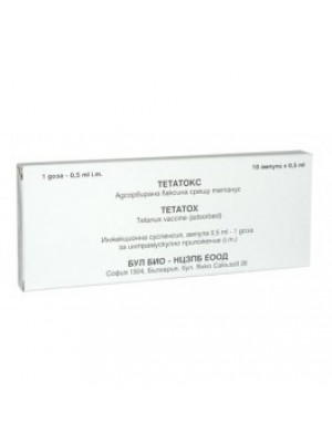 TETATOX 0.5 ml. 10 ampoules