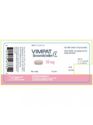 Vimpat 50 mg. 14 tablets