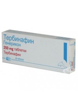 Terbinafine. 250 mg. 28 table