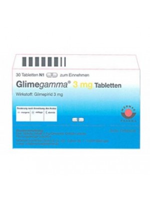 GLIMEGAMMA 3 mg. 30 tablets