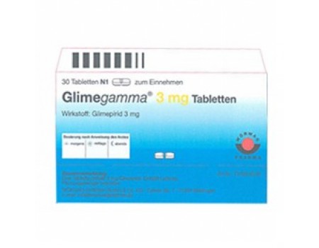GLIMEGAMMA 3 mg. 30 tablets