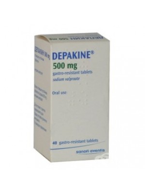 Depakine 500 mg. 40 tablets
