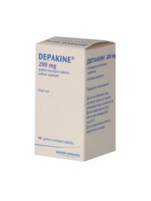 Depakine 200 mg. 40 tablets