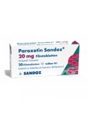 Paroxetine 20 mg. 28 tablets