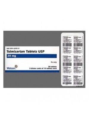 Telmisartan 20 mg. 30 tablets