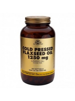 COLD PRESSED FLAXSEED OIL 1250 mg. 100 capsules