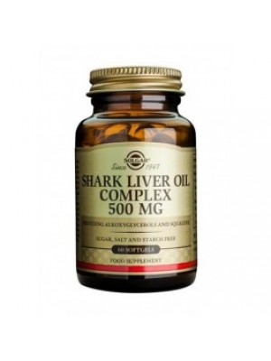 SHARK LIVER OIL COMPLEX 500 mg. 60 capsules