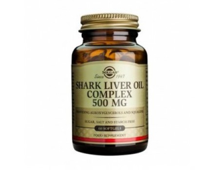 SHARK LIVER OIL COMPLEX 500 mg. 60 capsules