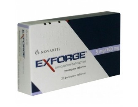 EXFORGE 5 mg. / 160 mg. 28 tablets