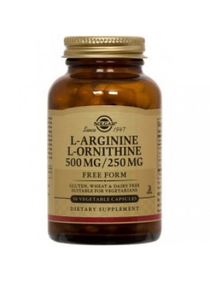 L - ARGININE L - ORNITHINE 250 mg. 50 capsules