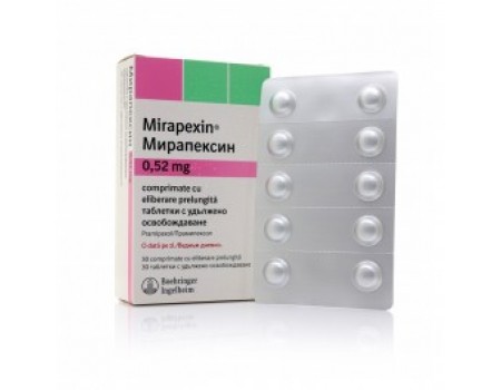 MIRAPEXIN 0.52 mg. 30 tablets