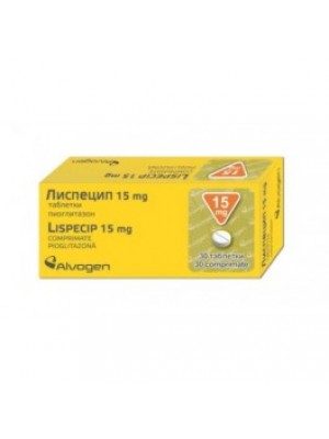 LISPECIP 15 mg. 30 tablets