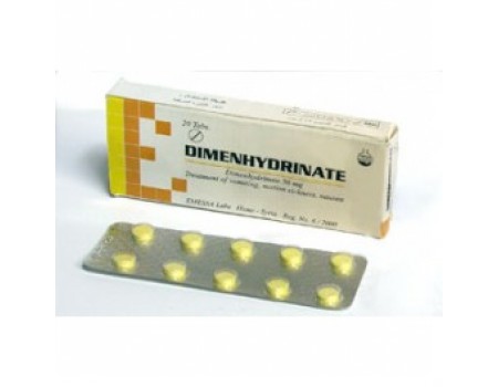Dimenhydrinate 50 mg. 30 tablets