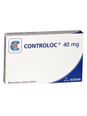 Controloc 40 mg. 14 tablets