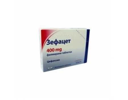 ZEFACET 400 mg. 7 tablets