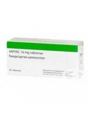 AKRUKS plus 16 mg. / 12.5 mg. 30 tablets
