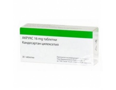 AKRUKS plus 16 mg. / 12.5 mg. 30 tablets