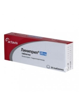 Linipril . 20 mg. 30 tablets