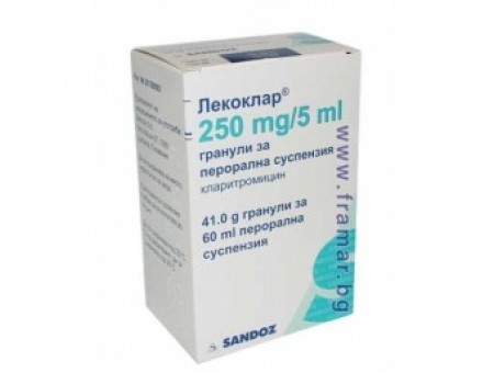 LEKOKLAR suspension 250 mg. / 5 ml. 60 ml