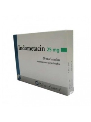 Indometacin. 25mg. 30 table