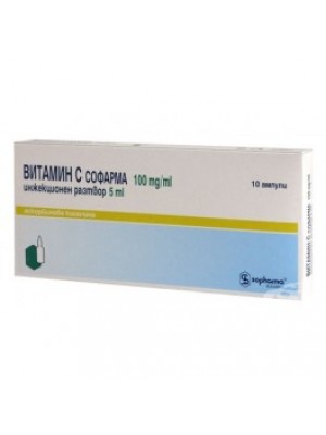 VITAMIN C amp. 10% 5 ml. 10 amp