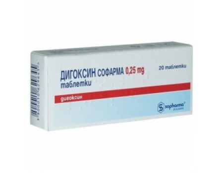 Digoxin table. 0.25mg. 20 tablets