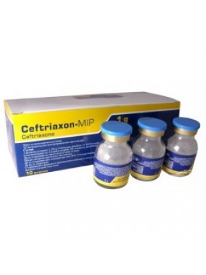 Ceftriaxone . 1gr. 10 vials